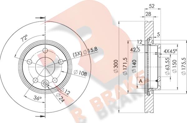 R Brake 78RBD26765 - Discofreno autozon.pro