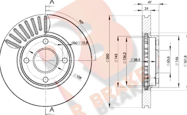 R Brake 78RBD26784 - Discofreno autozon.pro