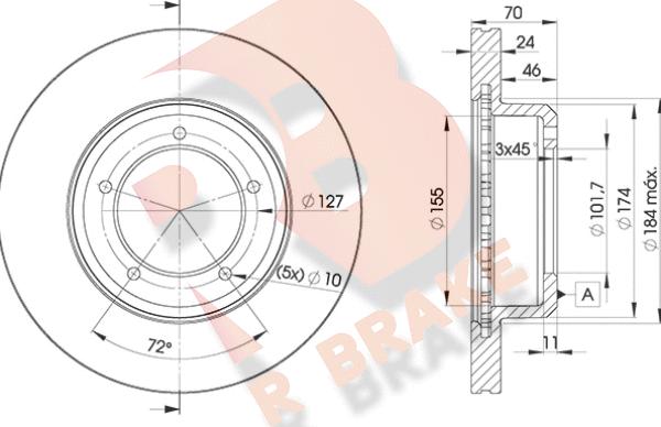 R Brake 78RBD20902 - Discofreno autozon.pro