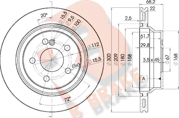 R Brake 78RBD20910 - Discofreno autozon.pro