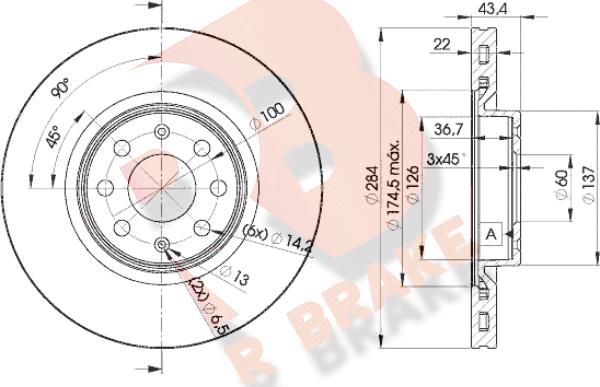 R Brake 78RBD20922 - Discofreno autozon.pro