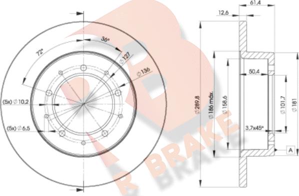 R Brake 78RBD20461 - Discofreno autozon.pro