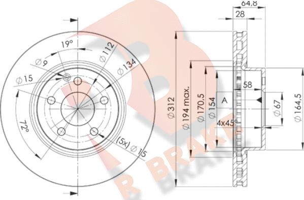 R Brake 78RBD20414 - Discofreno autozon.pro