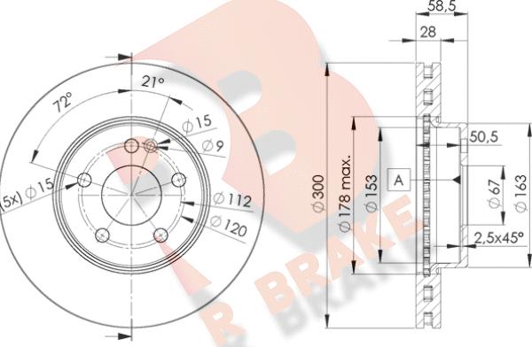 R Brake 78RBD20415 - Discofreno autozon.pro