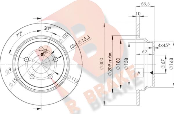 R Brake 78RBD20413 - Discofreno autozon.pro