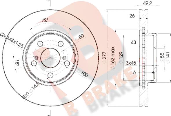 R Brake 78RBD20504 - Discofreno autozon.pro