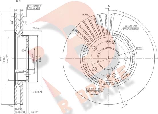 R Brake 78RBD20586 - Discofreno autozon.pro