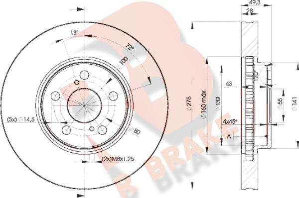 R Brake 78RBD20600 - Discofreno autozon.pro