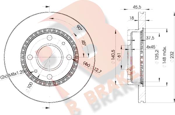 R Brake 78RBD20601 - Discofreno autozon.pro