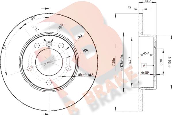 R Brake 78RBD20673 - Discofreno autozon.pro