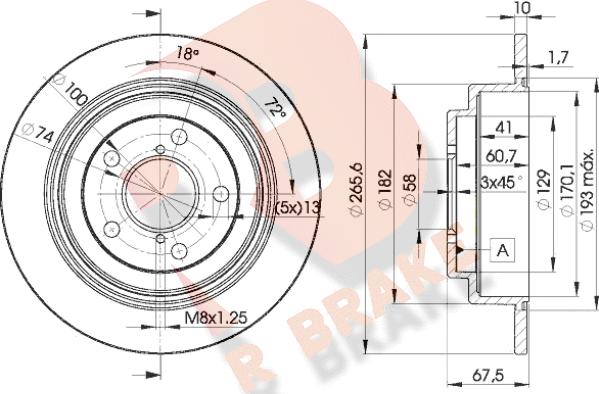 R Brake 78RBD20034 - Discofreno autozon.pro