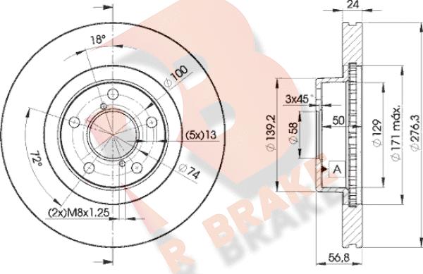 R Brake 78RBD20033 - Discofreno autozon.pro