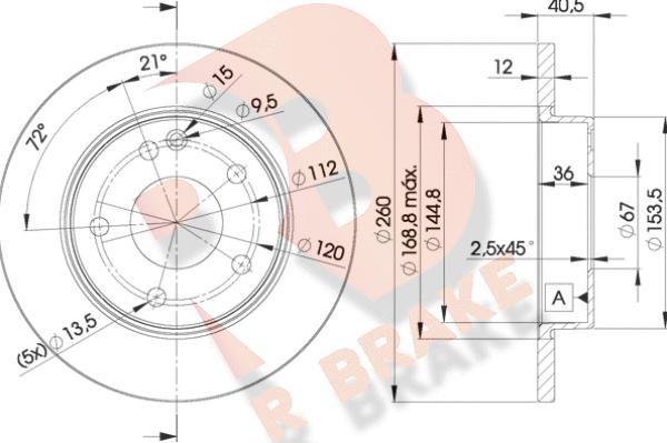 R Brake 78RBD20112 - Discofreno autozon.pro