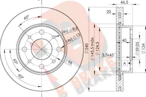 R Brake 78RBD20178 - Discofreno autozon.pro