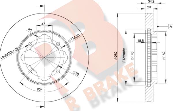 R Brake 78RBD20836 - Discofreno autozon.pro