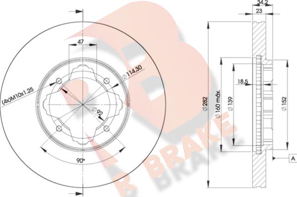 R Brake 78RBD20837 - Discofreno autozon.pro