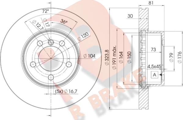 R Brake 78RBD20265 - Discofreno autozon.pro