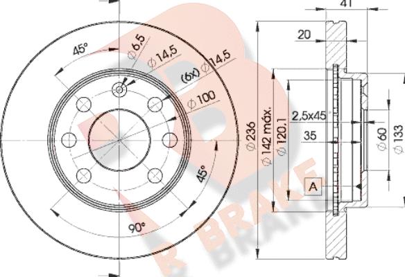 R Brake 78RBD21440 - Discofreno autozon.pro