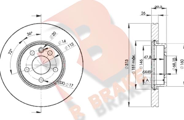 R Brake 78RBD21530 - Discofreno autozon.pro