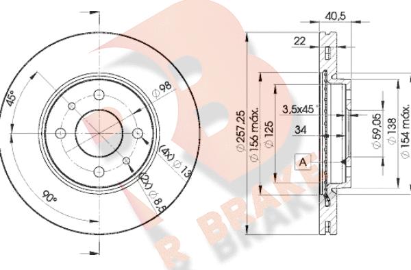 R Brake 78RBD21650 - Discofreno autozon.pro