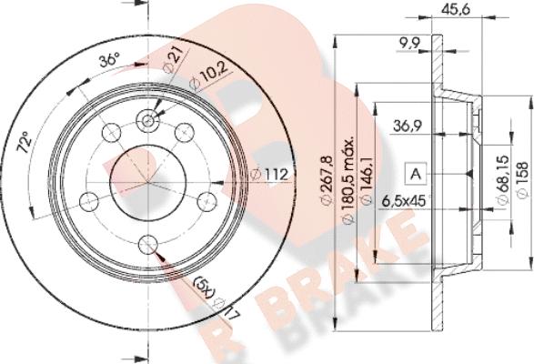 R Brake 78RBD21094 - Discofreno autozon.pro