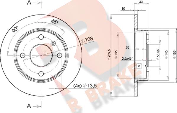 R Brake 78RBD21062 - Discofreno autozon.pro