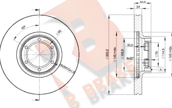 R Brake 78RBD21367 - Discofreno autozon.pro