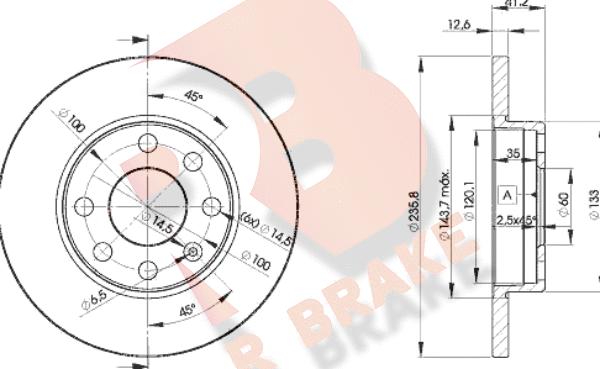 R Brake 78RBD21240 - Discofreno autozon.pro