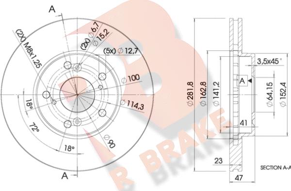 R Brake 78RBD21257 - Discofreno autozon.pro