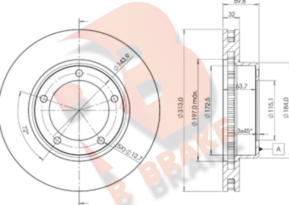 R Brake 78RBD21265 - Discofreno autozon.pro