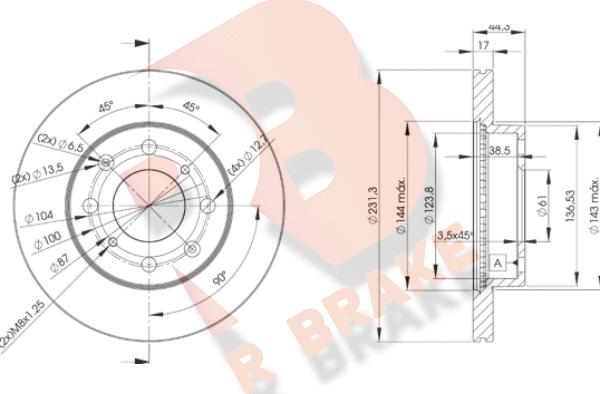 R Brake 78RBD21702 - Discofreno autozon.pro