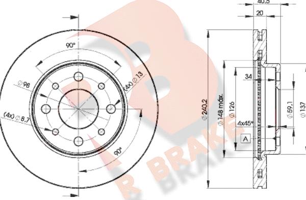 R Brake 78RBD28929 - Discofreno autozon.pro