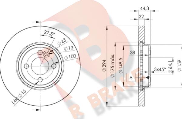 R Brake 78RBD28570 - Discofreno autozon.pro