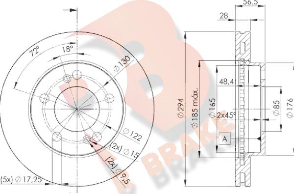 R Brake 78RBD28674 - Discofreno autozon.pro