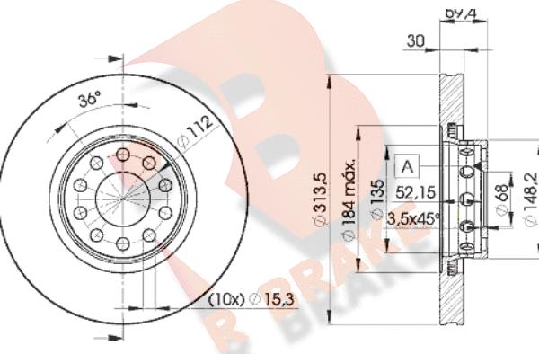 R Brake 78RBD28015 - Discofreno autozon.pro