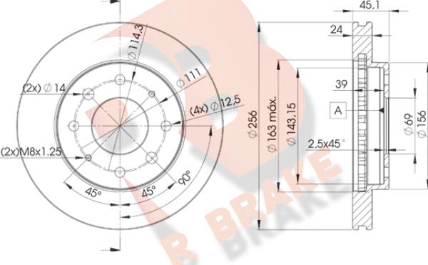 R Brake 78RBD28107 - Discofreno autozon.pro