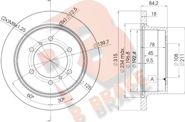 R Brake 78RBD28797 - Discofreno autozon.pro