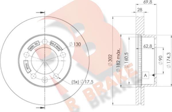 R Brake 78RBD28766 - Discofreno autozon.pro