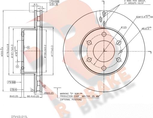 R Brake 78RBD28761 - Discofreno autozon.pro