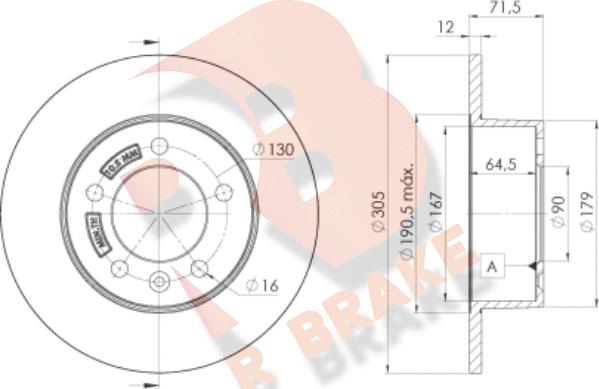 R Brake 78RBD28767 - Discofreno autozon.pro