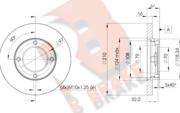 R Brake 78RBD28702 - Discofreno autozon.pro