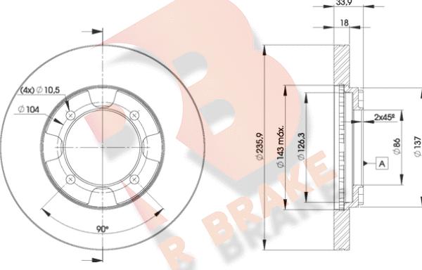 R Brake 78RBD28735 - Discofreno autozon.pro