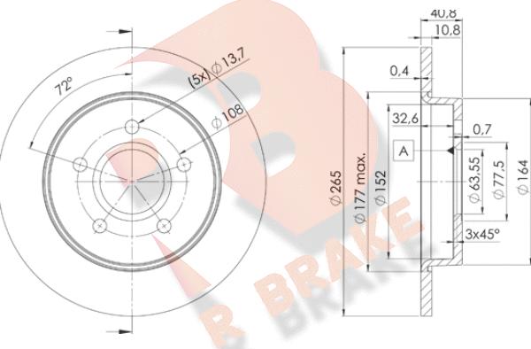 R Brake 78RBD23965 - Discofreno autozon.pro