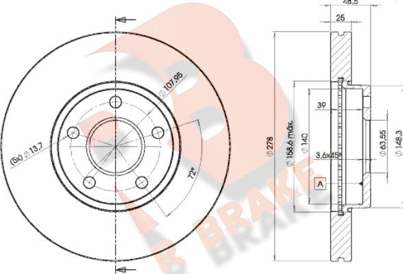 R Brake 78RBD23963 - Discofreno autozon.pro