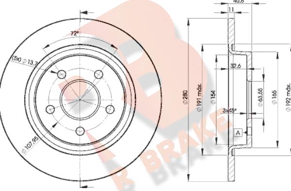 R Brake 78RBD23962 - Discofreno autozon.pro