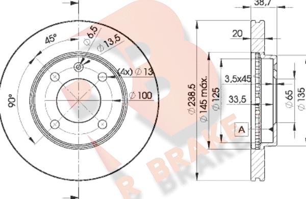 R Brake 78RBD23975 - Discofreno autozon.pro