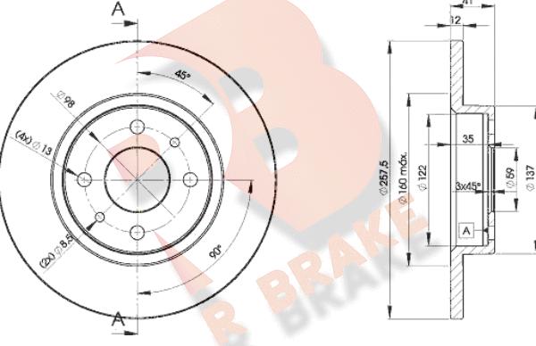 R Brake 78RBD23466 - Discofreno autozon.pro