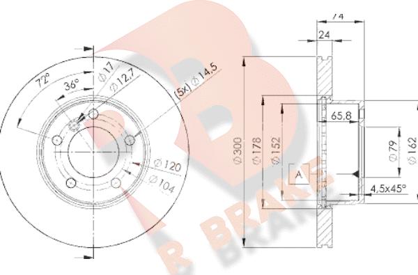 R Brake 78RBD23405 - Discofreno autozon.pro