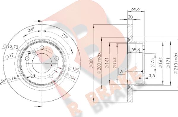 R Brake 78RBD23406 - Discofreno autozon.pro