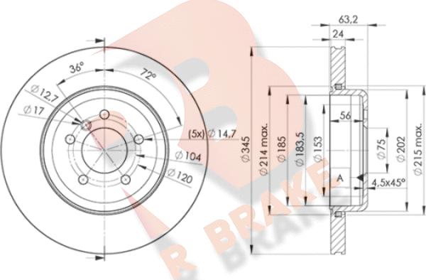 R Brake 78RBD23403 - Discofreno autozon.pro